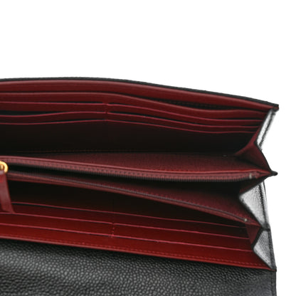 Chanel Caviar Quilted Large Gusset Flap Wallet Black 6 of 9