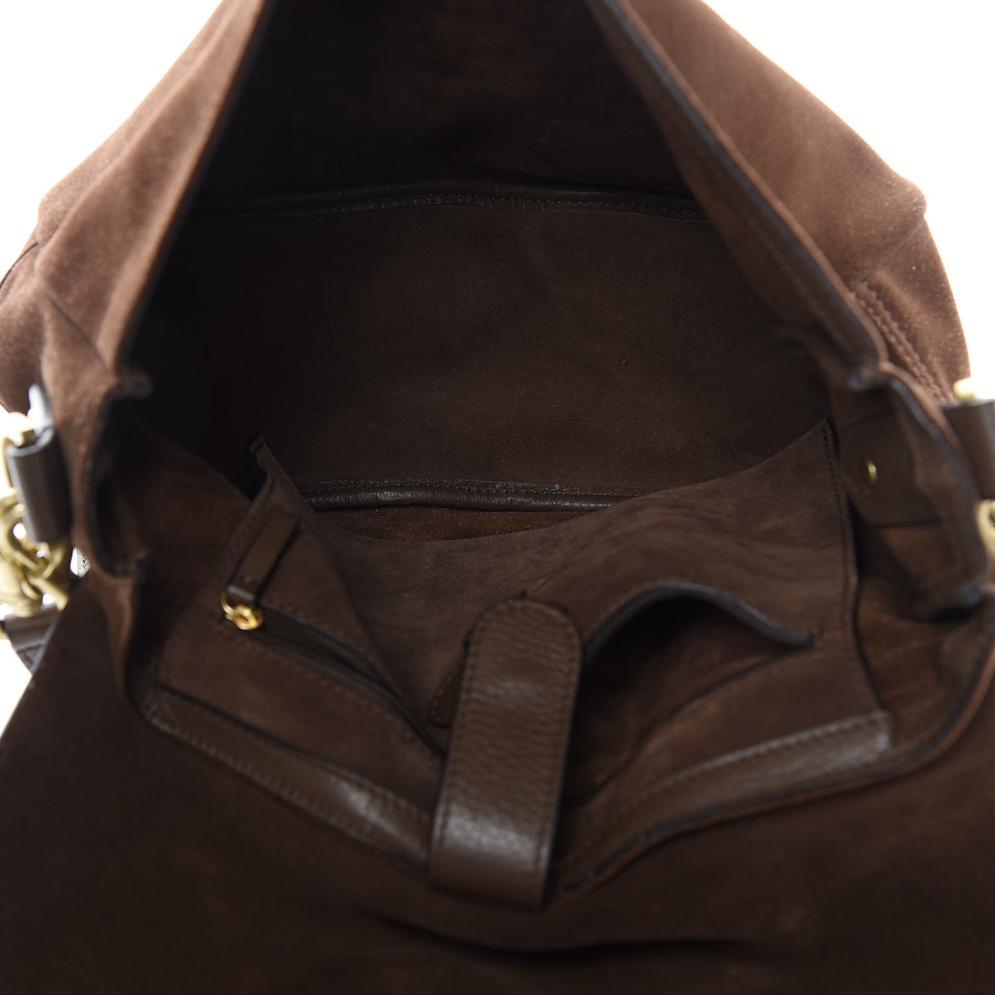 Suede Effie Satchel Brown