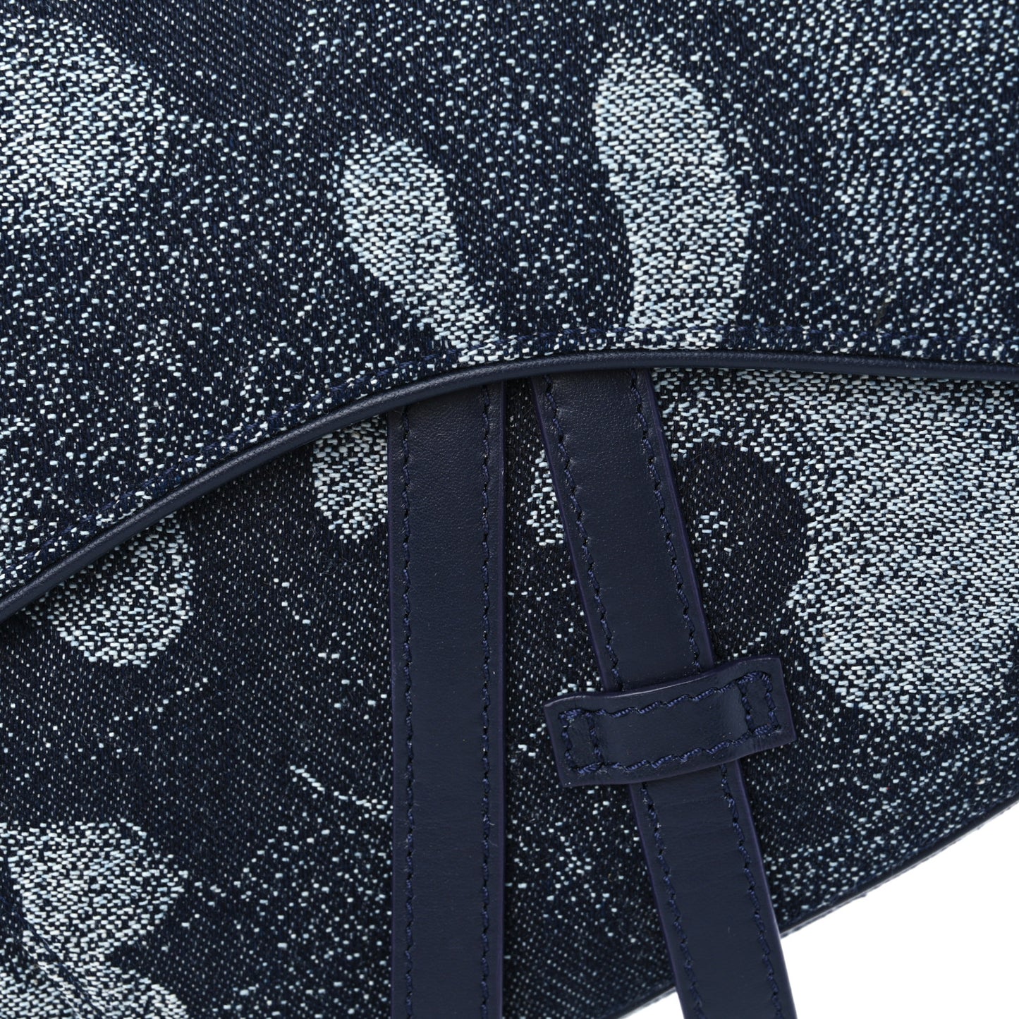 X Peter Doig Denim Camouflage Saddle Bag