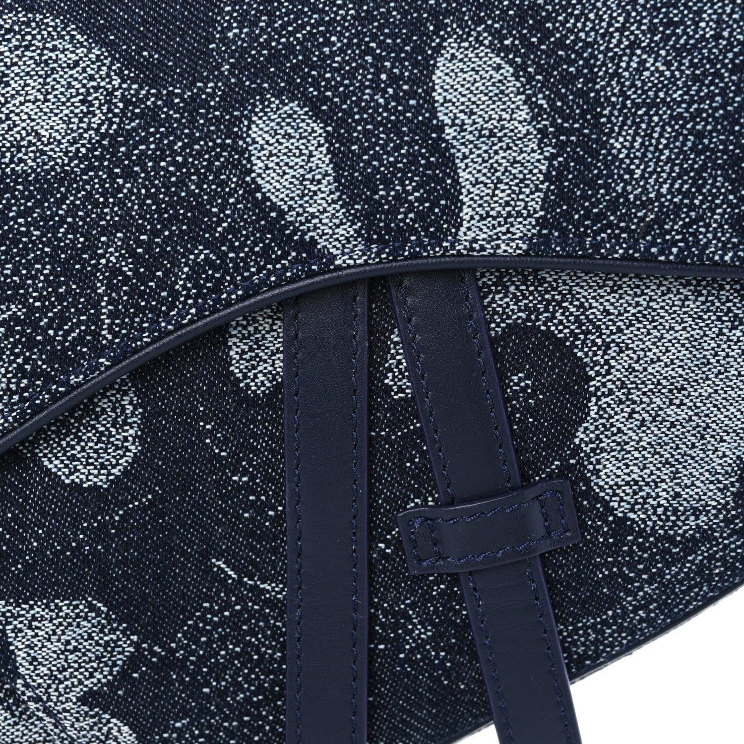 Christian Dior X Peter Doig Denim Camouflage Saddle Bag 7 of 9