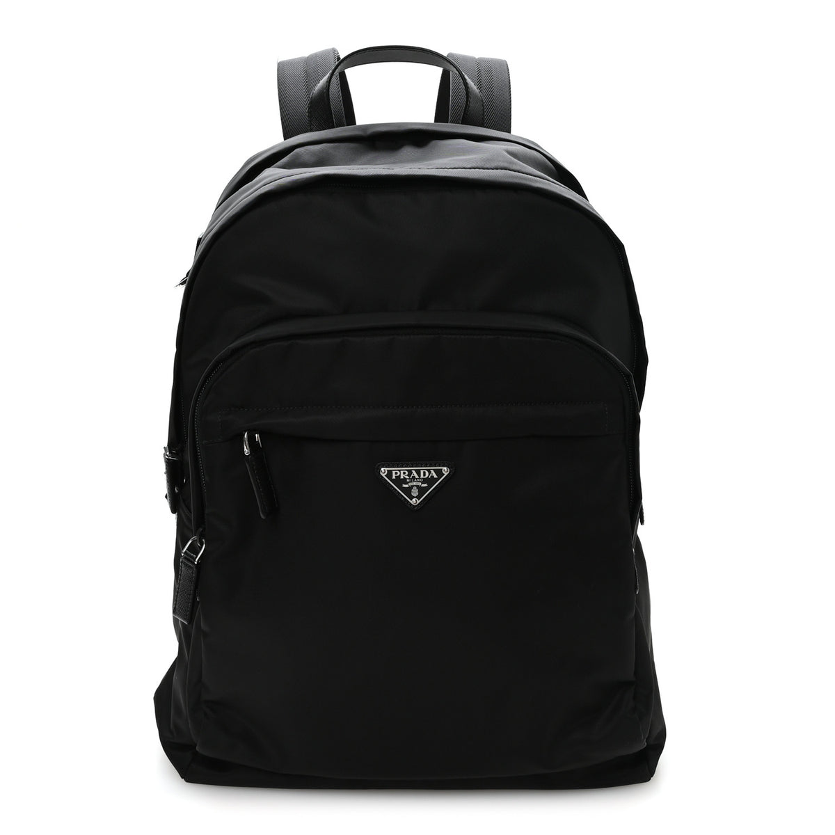 Prada Re-Nylon Saffiano Zip Backpack Black 1 of 9