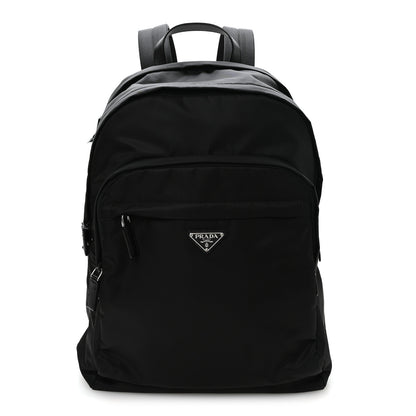 Prada Re-Nylon Saffiano Zip Backpack Black 1 of 9