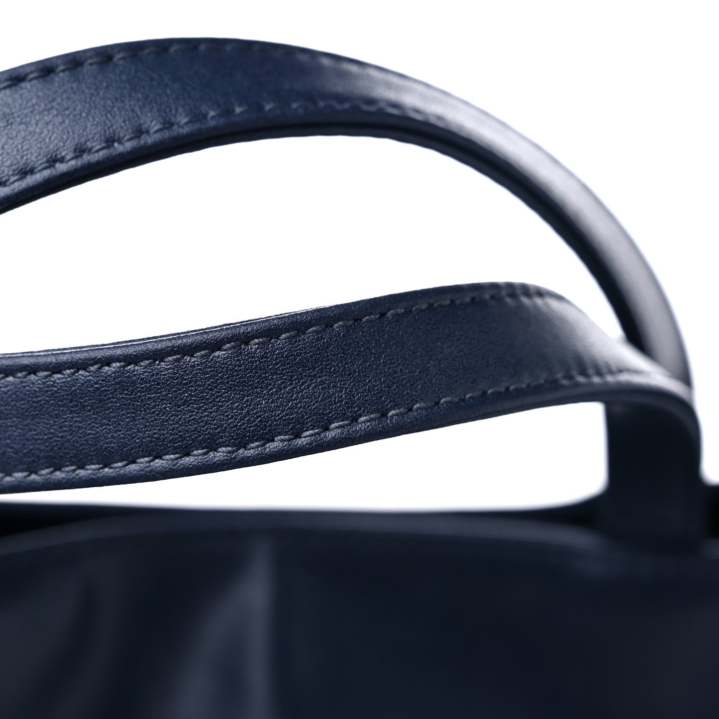 Vegan Leather Large Shopping Bag Navy