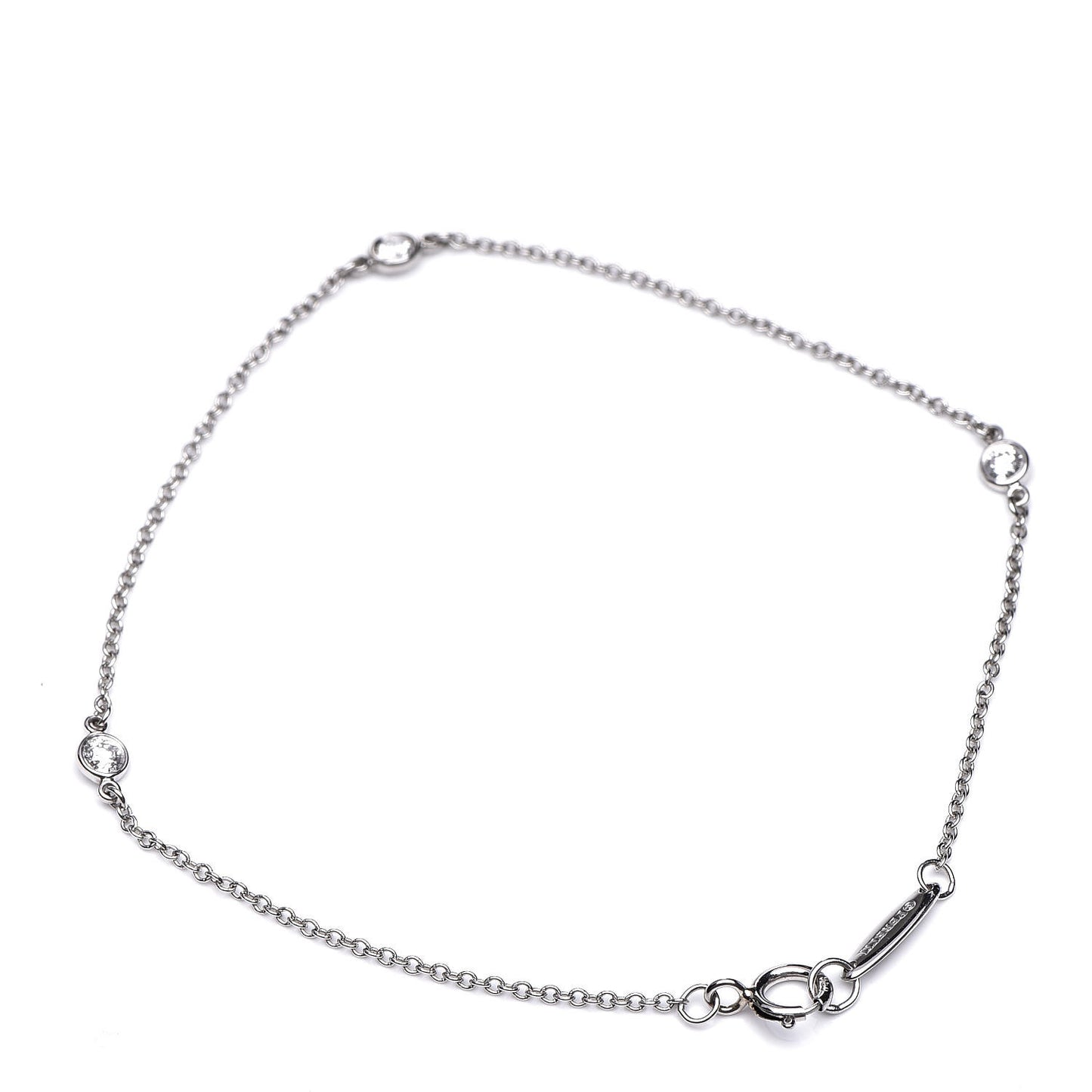 Platinum Diamond .15ctw Elsa Peretti Diamonds by the Yard Station Bracelet