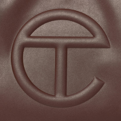 Telfar Vegan Leather Medium Shopping Bag Chocolate 7 of 9