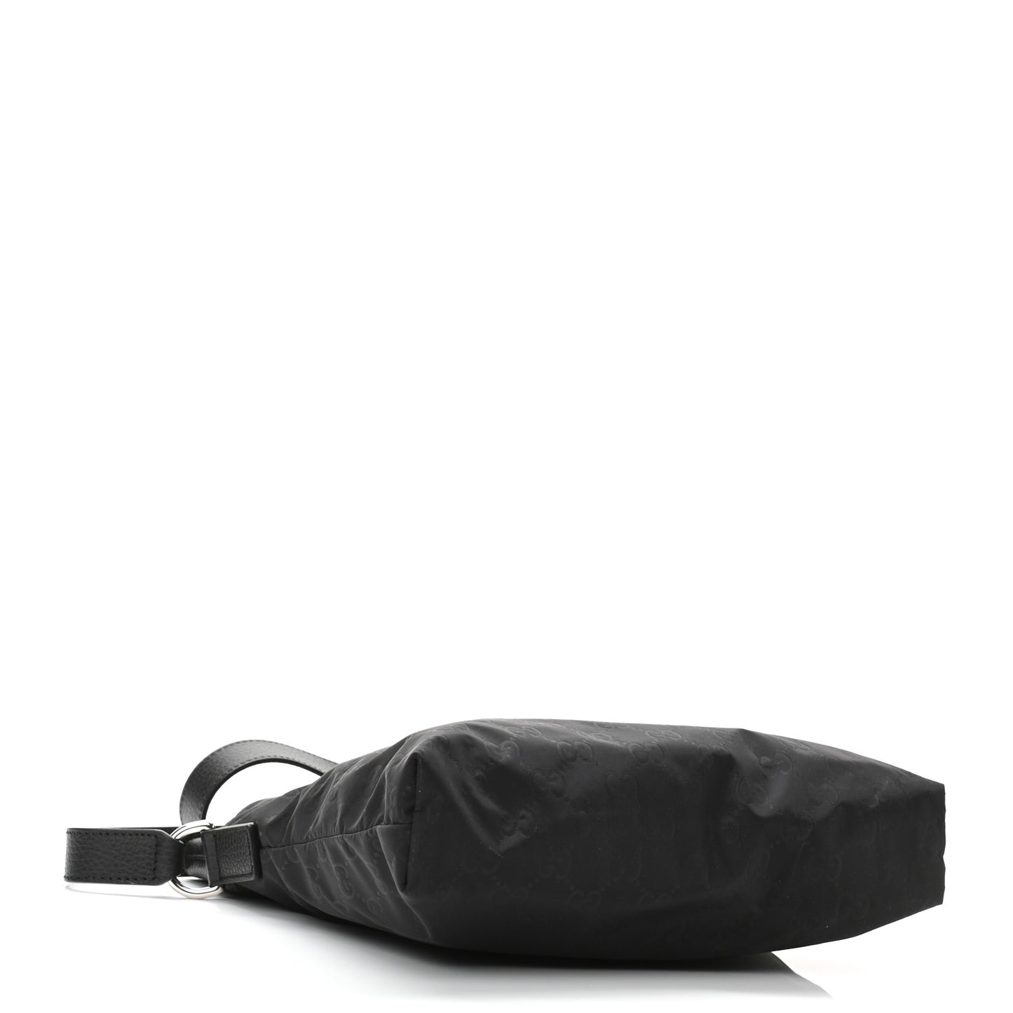 Nylon Monogram Dollar Calfskin Flat Messenger Bag Black