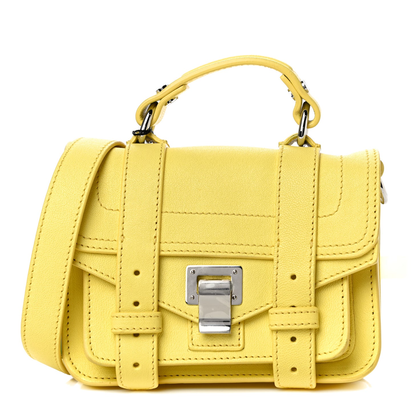 Lambskin Micro PS1 Satchel Canary Yellow