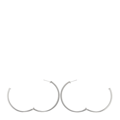 Parker & West by FASHIONPHILE 18K White Gold Diamond 1.40ct Large Channel Set Inside Out Hoop Earrings 3 of 8
