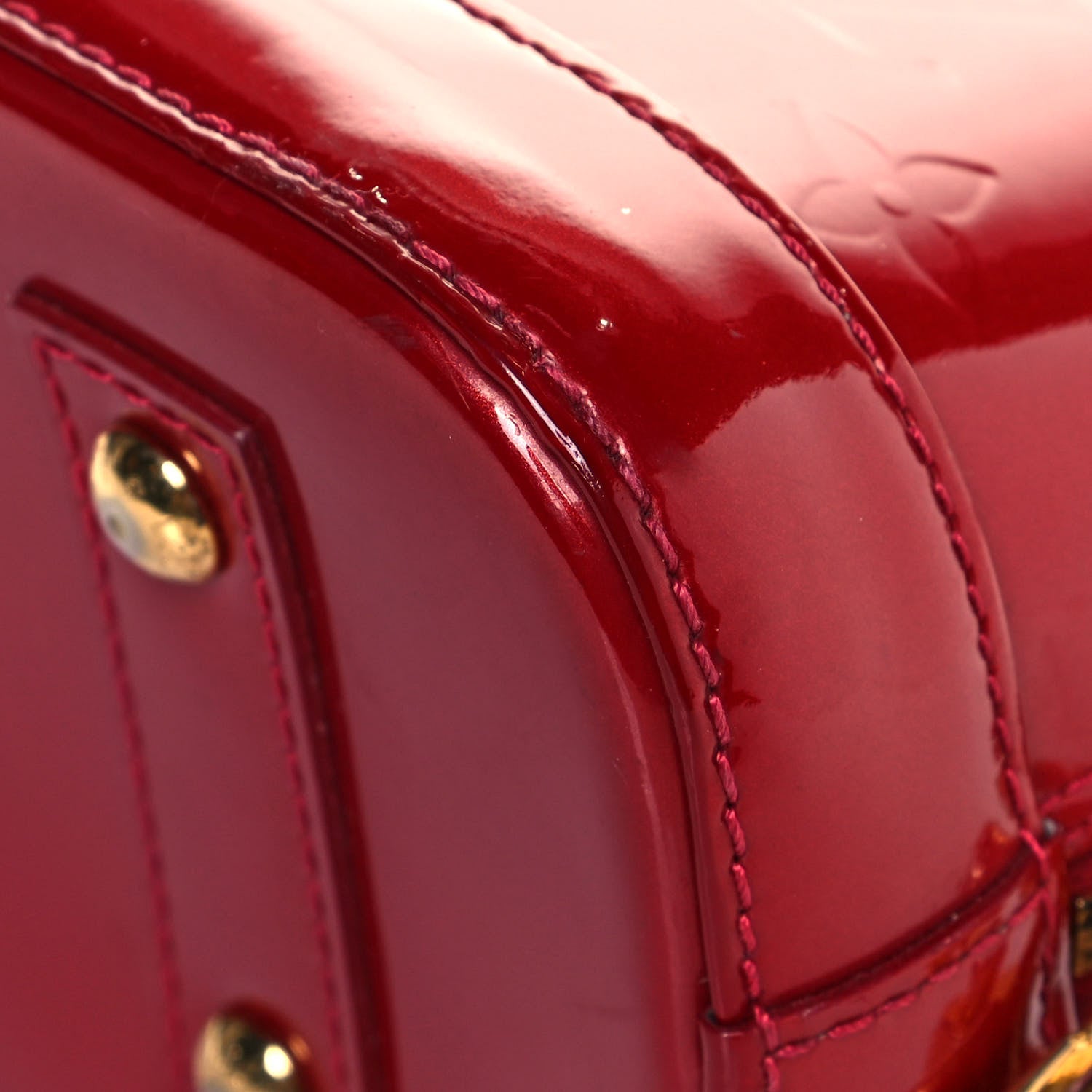 Louis Vuitton Vernis Alma BB Pomme D'Amour 10 of 13