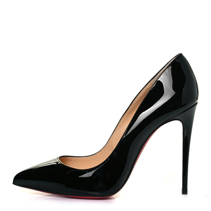 Christian Louboutin Patent Pigalle Follies 100 Pumps 37 Black 1 of 8