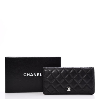 Chanel Lambskin Quilted Yen Wallet Black 10 of 10
