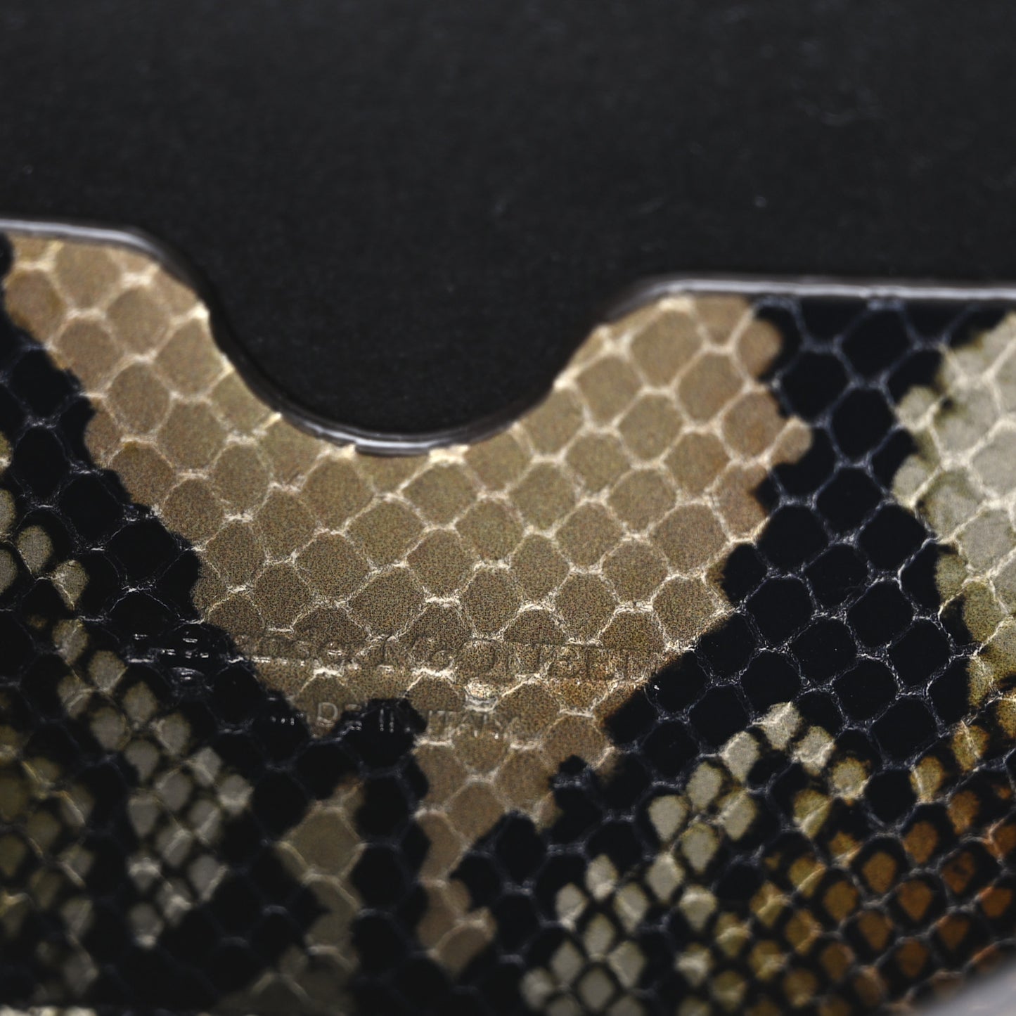 Calfskin Snakeskin Embossed Skull Mini Crossbody Bag Brown