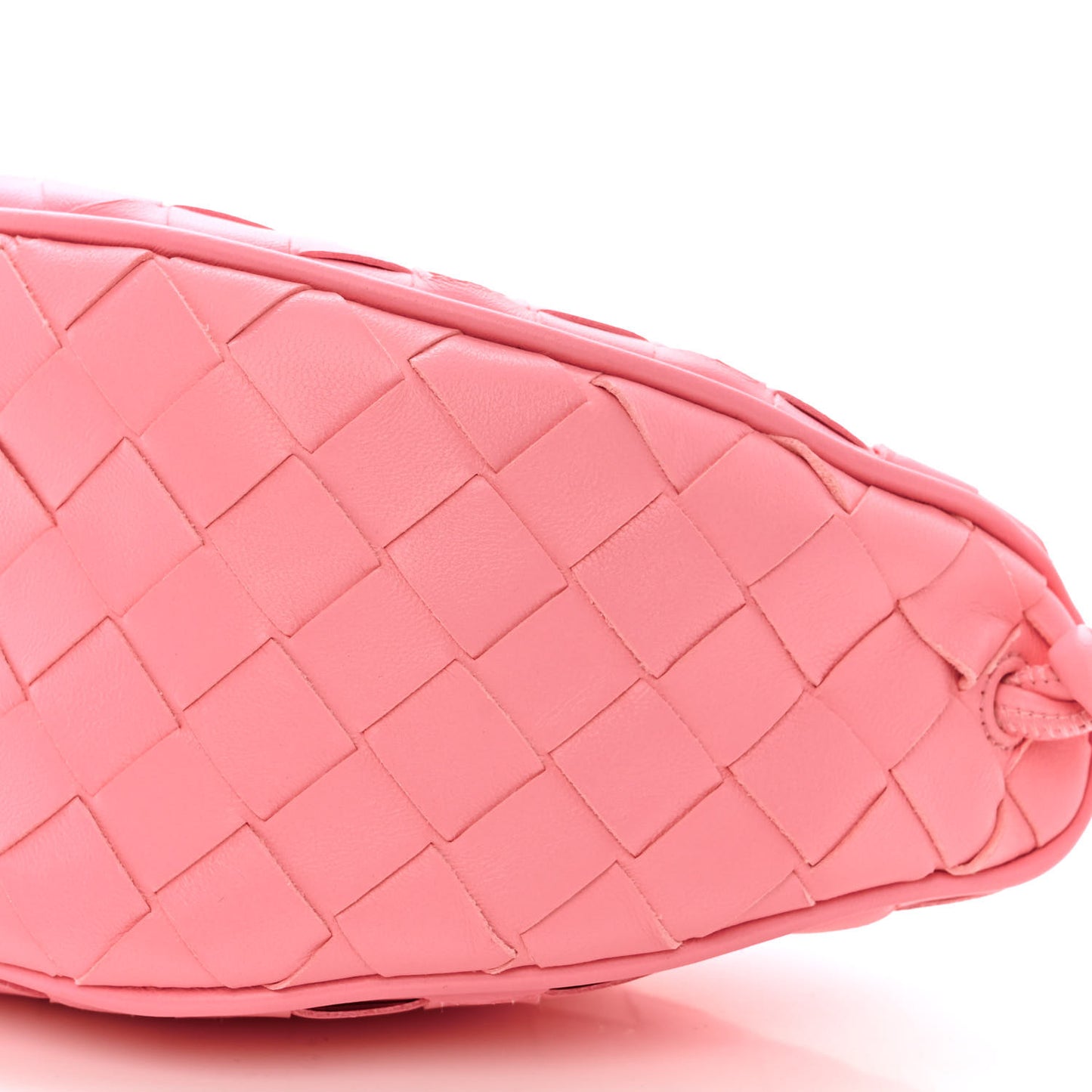 Nappa Intrecciato Half Moon Pouch On Strap Ribbon