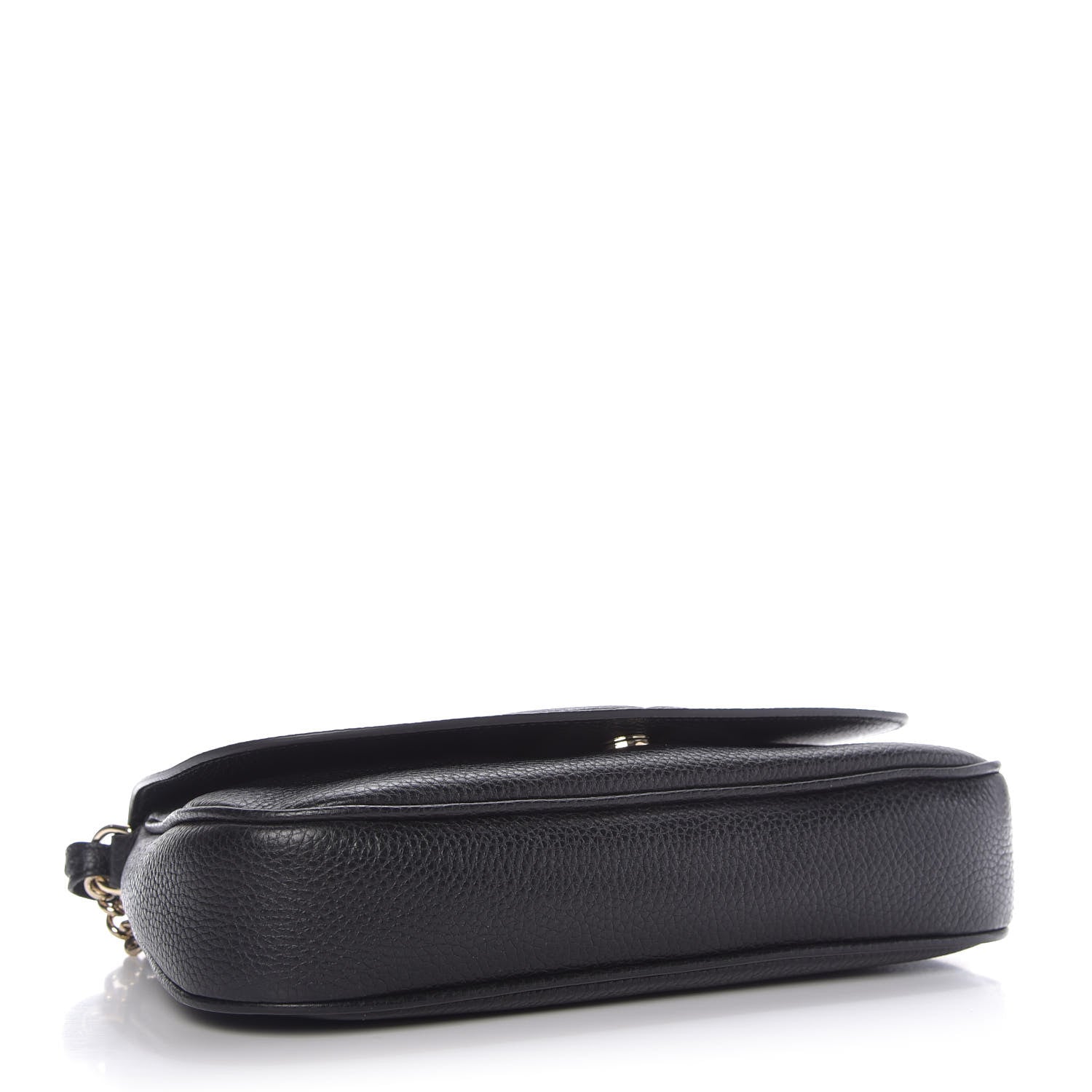 Gucci Pebbled Calfskin Medium Soho Flap Crossbody Black 4 of 9