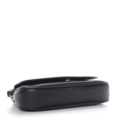 Gucci Pebbled Calfskin Medium Soho Flap Crossbody Black 4 of 9