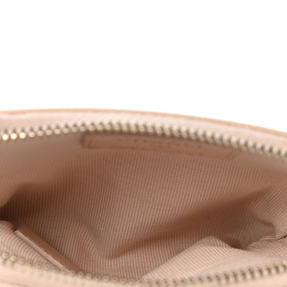 Chanel Caviar Quilted Zip Card Holder Wallet Light Beige 5 of 11