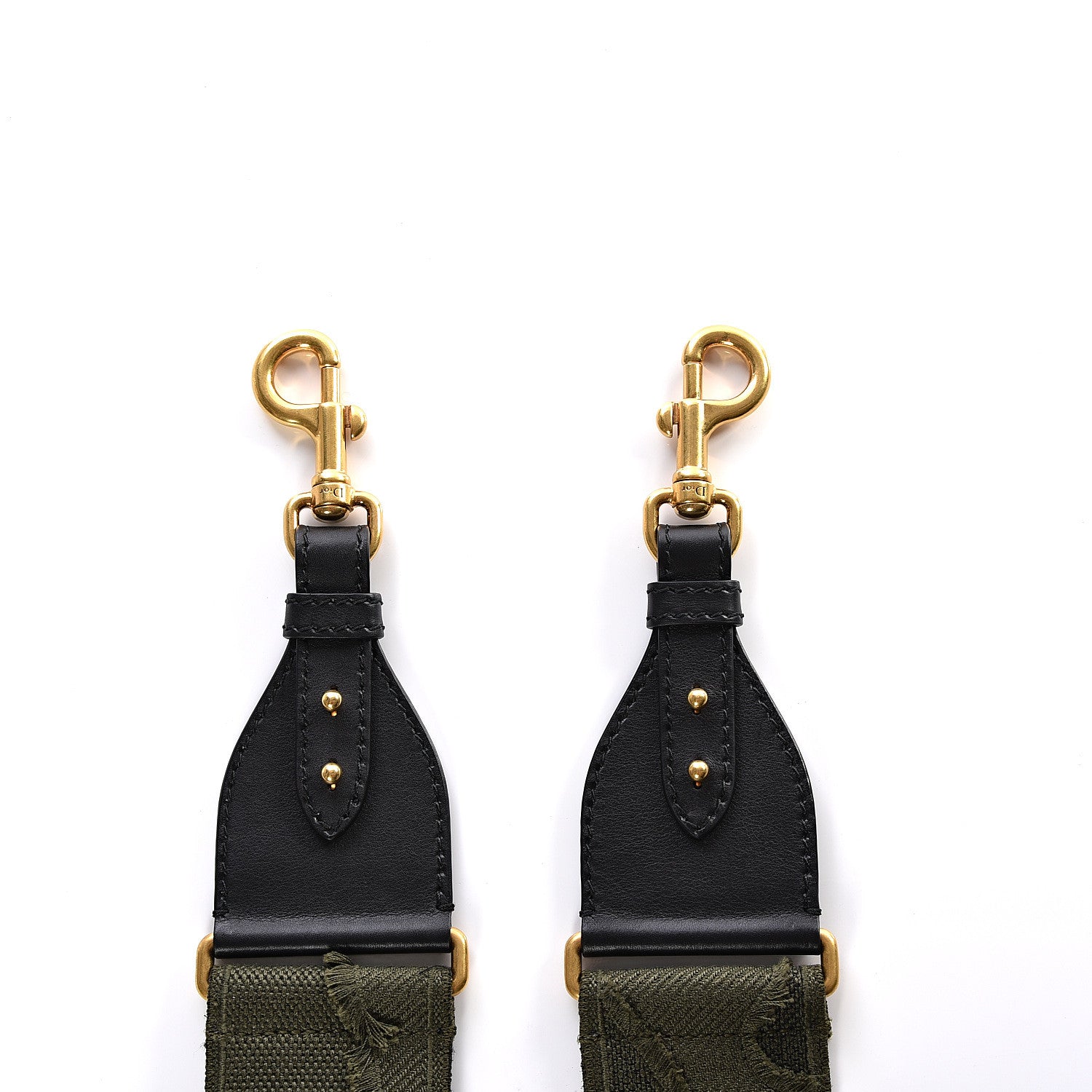Christian Dior Canvas Embroidered Studded Camouflage Shoulder Strap Vert Multicolor 6 of 11