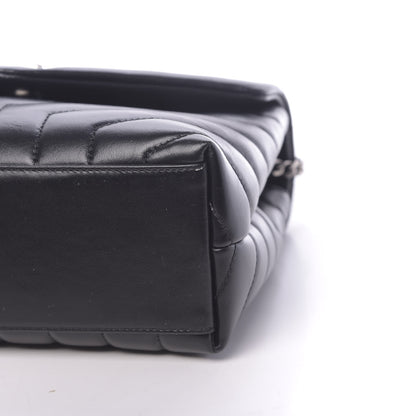 Saint Laurent Calfskin Y Quilted Monogram Small Loulou Chain Satchel Black 8 of 9