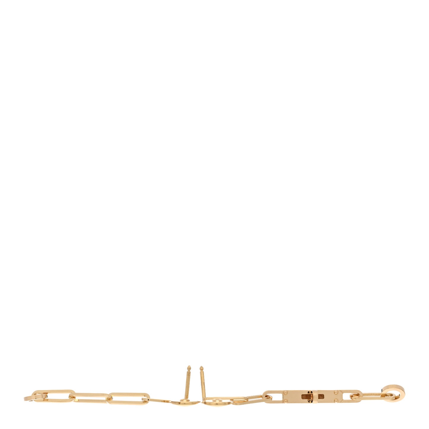 18K Yellow Gold TPM Kelly Chaine Earrings
