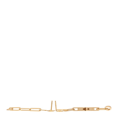 Hermes 18K Yellow Gold TPM Kelly Chaine Earrings 3 of 5