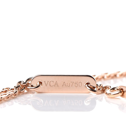 Van Cleef & Arpels 18K Rose Gold Carnelian Sweet Alhambra Bracelet 6 of 7