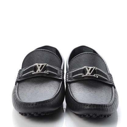 Louis Vuitton Taiga Hockenheim Moccasin Loafers 7.5 Black 2 of 9