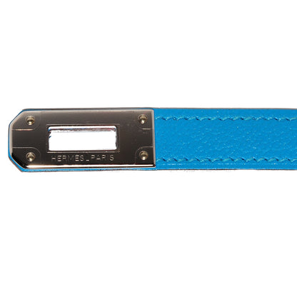 Hermes Chèvre Mysore Kelly Longue Wallet Bleu Azteque 15 of 15