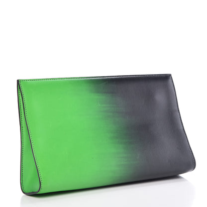 Lanvin Calfskin Krista Kim Reglisse Clutch Green Black 3 of 15