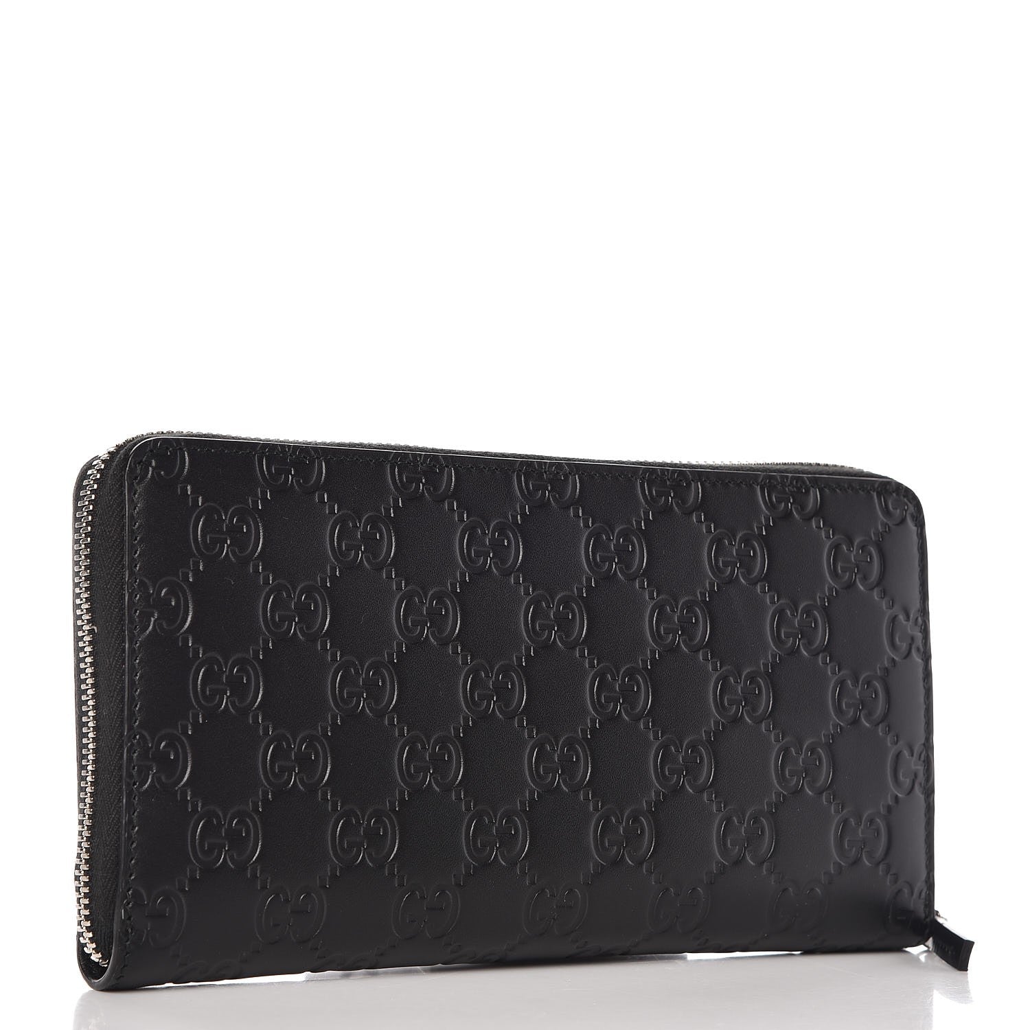 Gucci Guccissima Signature Zip Around Organizer Wallet Black 3 of 8