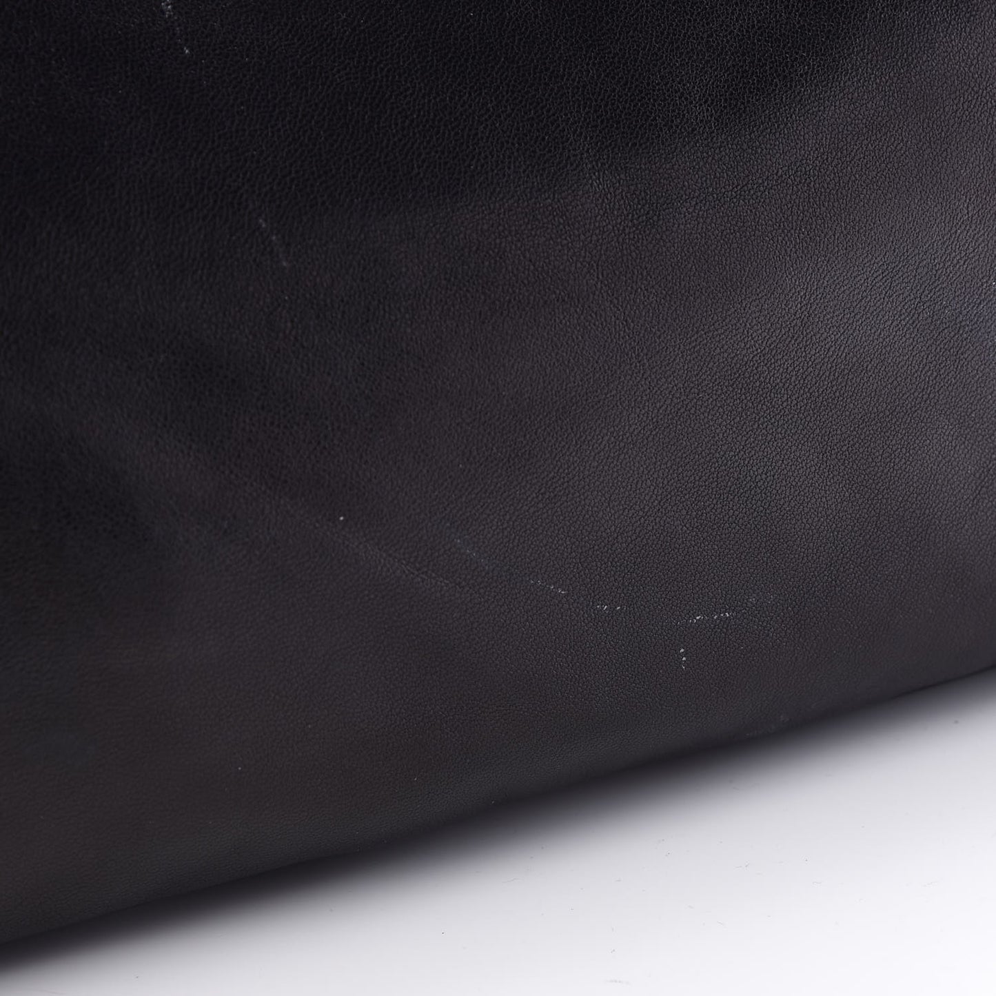 Calfskin Zipper Cutout Shoulder Bag Black