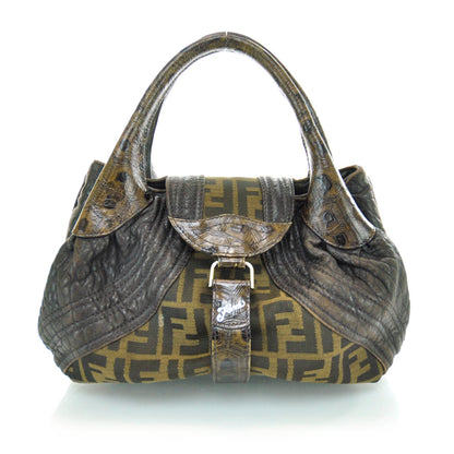 Fendi Zucca Nappa Nuvolata Vitello Tortuga Small Spy Tobacco Moro 1 of 12