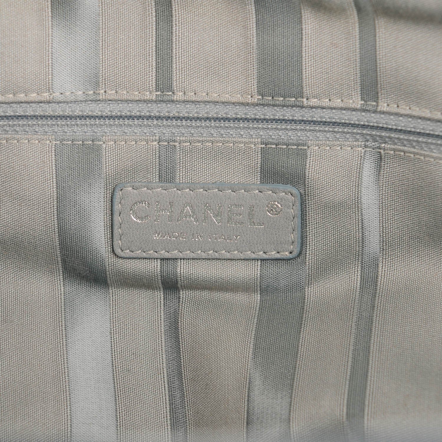 Chanel Denim Large CC Discus Tote Blue 6 of 7