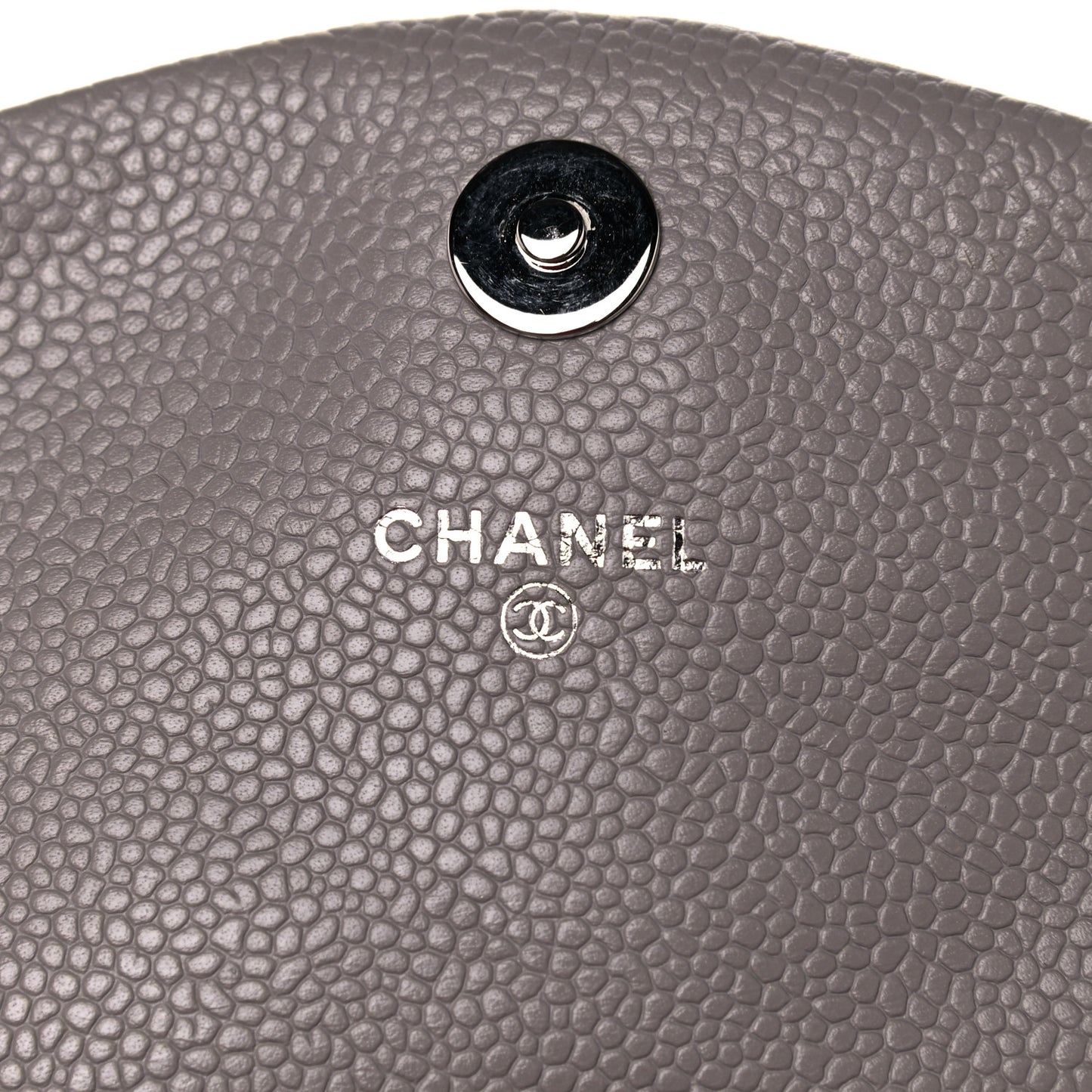 Caviar Half Moon Wallet On Chain WOC Light Grey