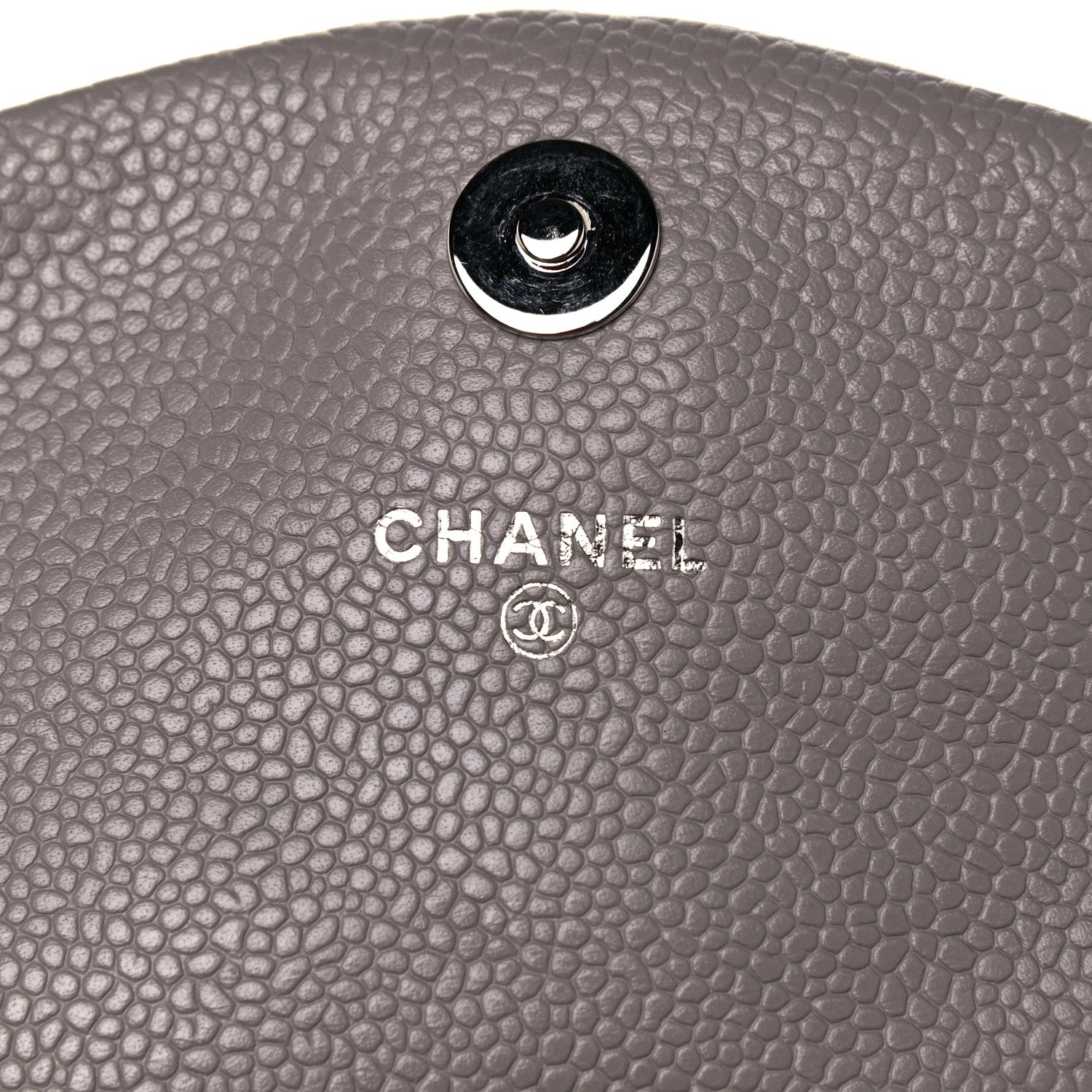 Chanel Caviar Half Moon Wallet On Chain WOC Light Grey 8 of 12