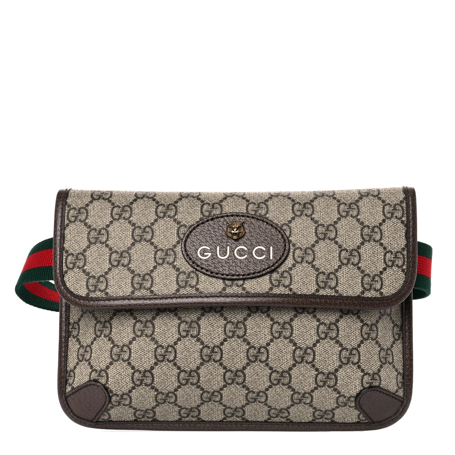 Gucci GG Supreme Monogram Neo Vintage Web Belt Bag Brown 1 of 11