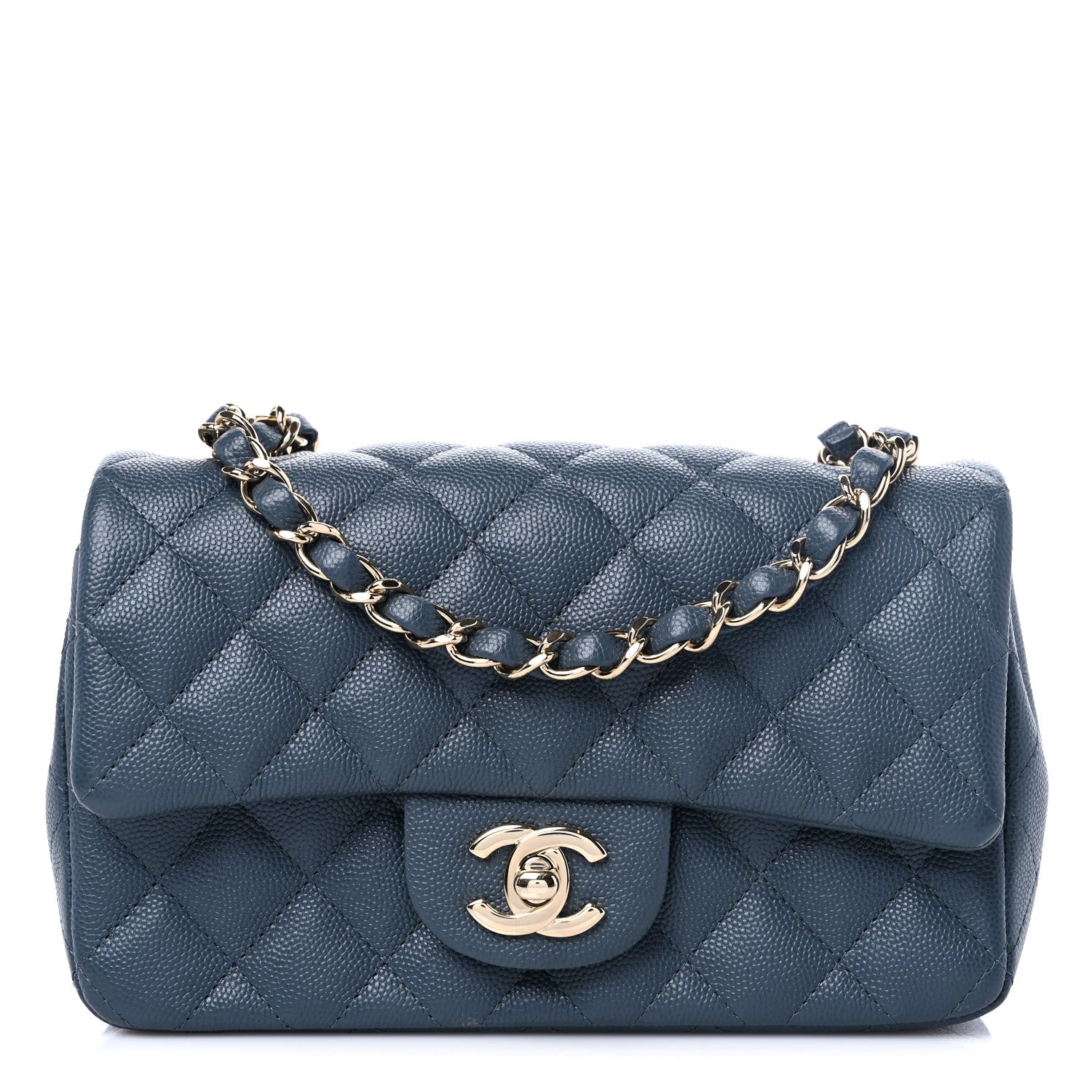 Chanel Caviar Quilted Mini Rectangular Flap Dark Grey 1 of 11