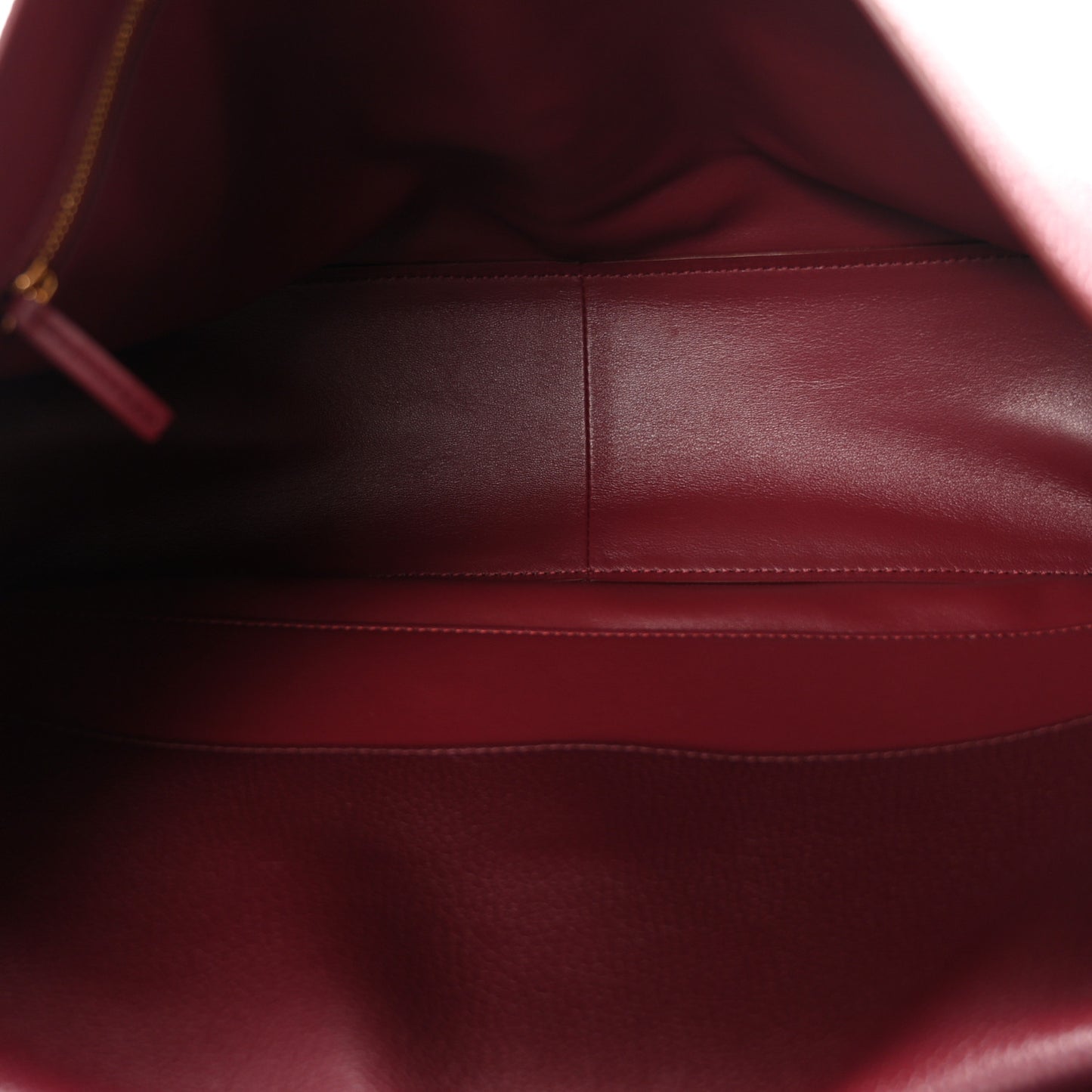Grained Calfskin Souplissimo Maxi Flap Burgundy