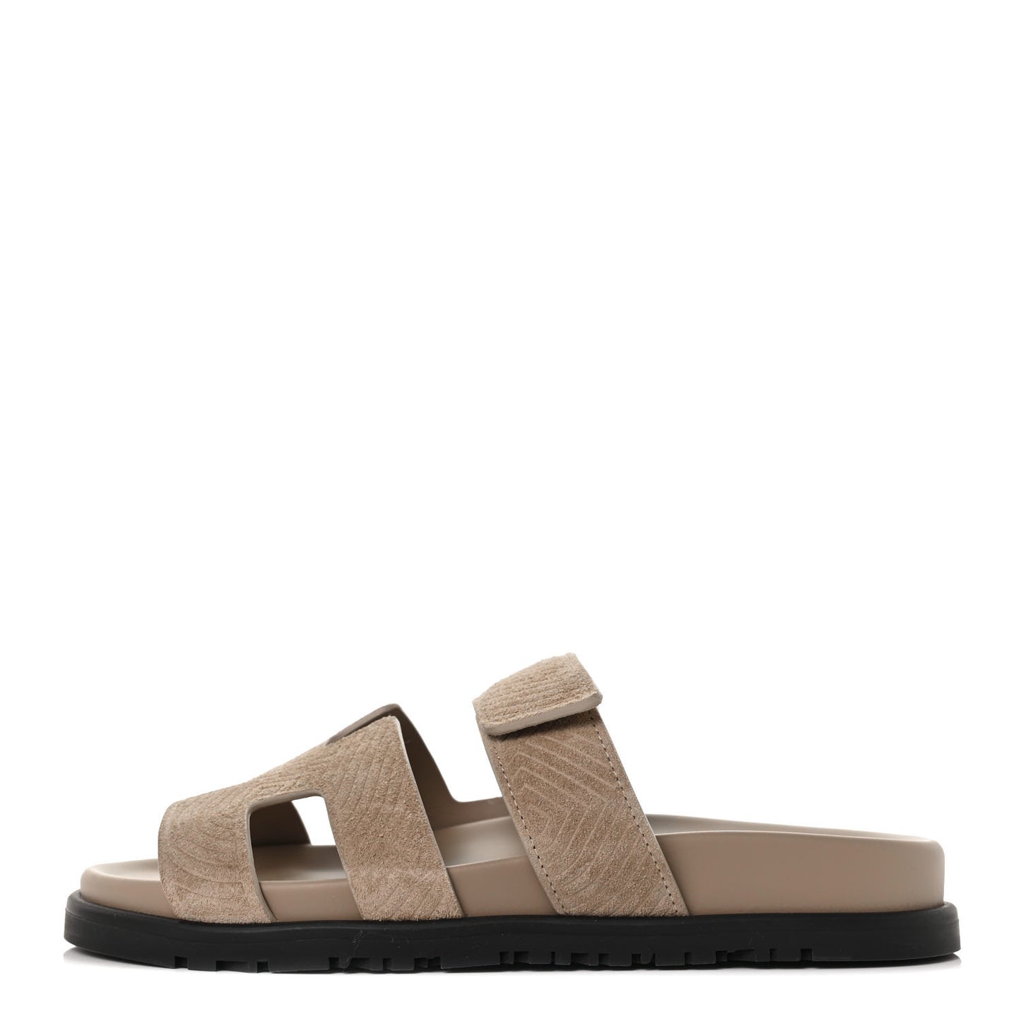 Suede Goatskin Chaine d'Ancre Womens Chypre Sandals 36 Beige Sable