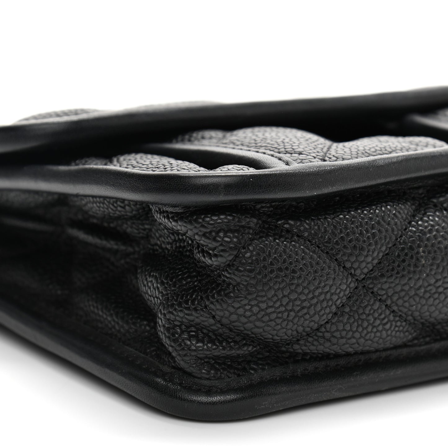 Caviar Quilted Medium French Riviera Flap Black