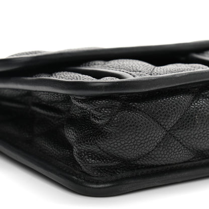 Chanel Caviar Quilted Medium French Riviera Flap Black 9 of 12