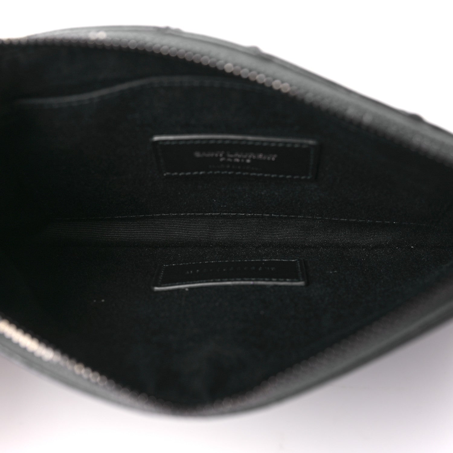 Saint Laurent Crinkled Calfskin Matelasse Monogram Niki Bill Pouch Storm 5 of 9