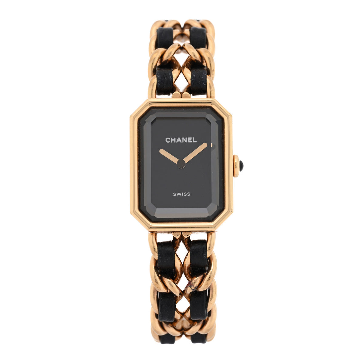 Chanel Stainless Steel Lambskin 20mm Chain Premiere Quartz Watch Gold M 1 of 4