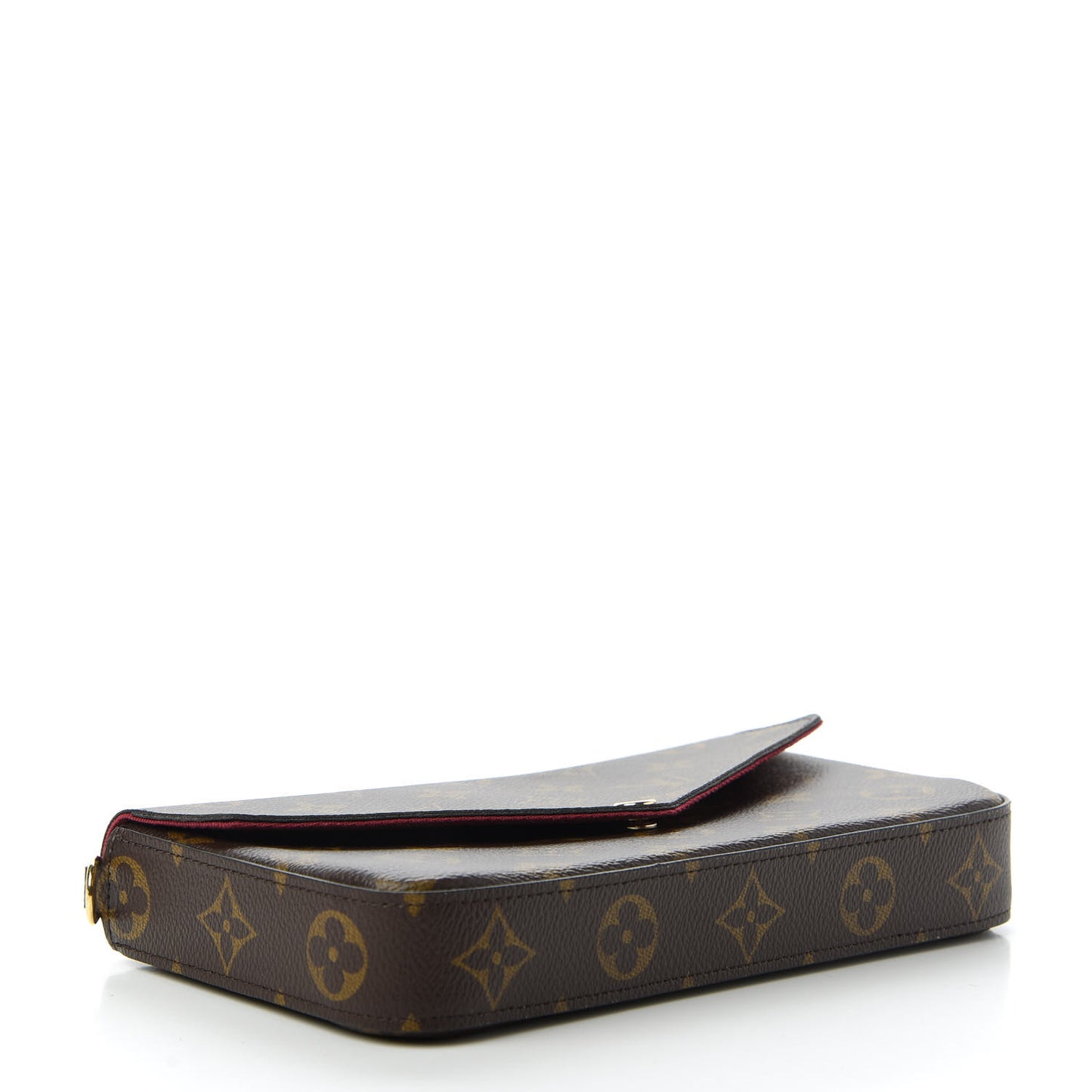Monogram Pochette Felicie Chain Wallet Fuchsia