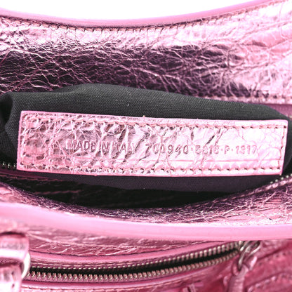 Balenciaga Metallic Agneau Arena Crystal Neo Cagole Handbag XS Met Pink 7 of 10