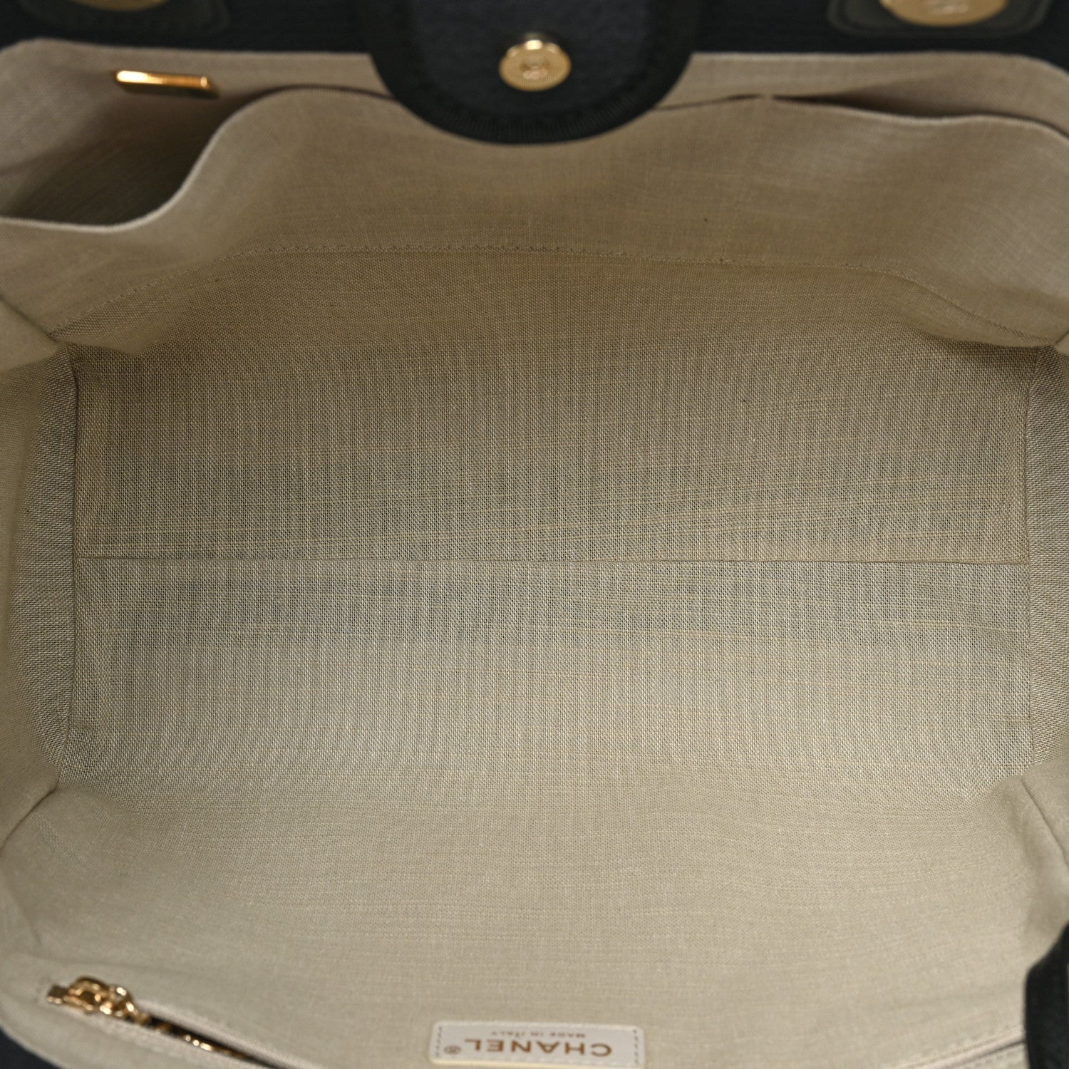 Chanel Mixed Fibers Small Deauville Tote Black 5 of 9