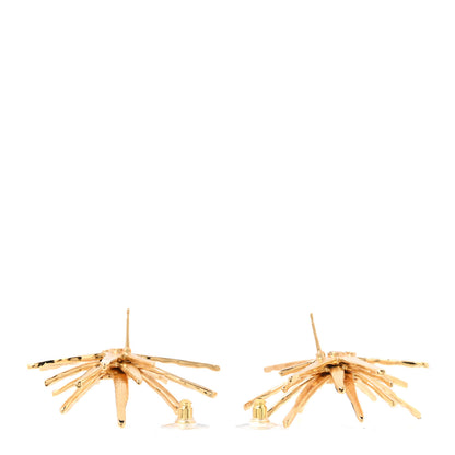 Chanel Metal CC Starburst Earrings Gold 3 of 5