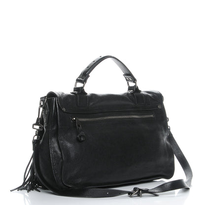 Proenza Schouler Lambskin Fringe Medium PS1 Satchel Black 4 of 9