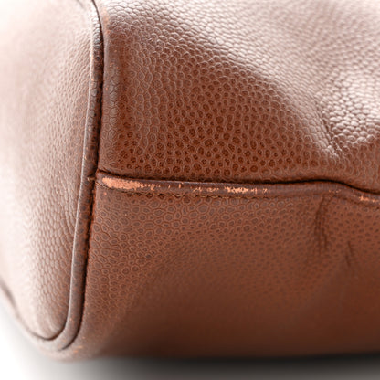 Chanel Caviar Large CC Shoulder Bag Brown 12 of 14