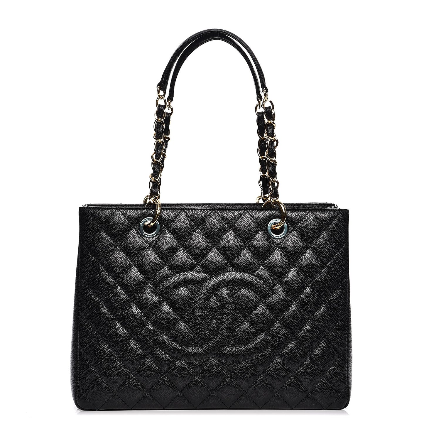 Caviar Quilted Grand Shopping Tote GST Black