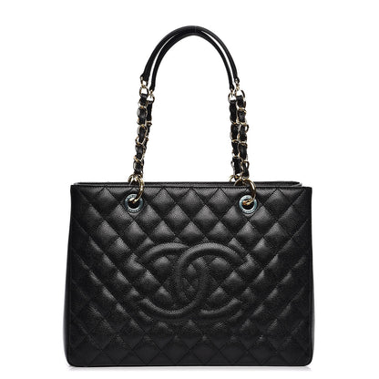 Chanel Caviar Quilted Grand Shopping Tote GST Black 1 of 7